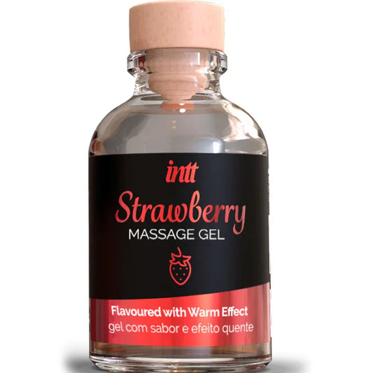 INTT MASSAGE & ORAL SEX - GEL DE MASAJE SABOR A FRESA EFECTO CALOR - Nuvica