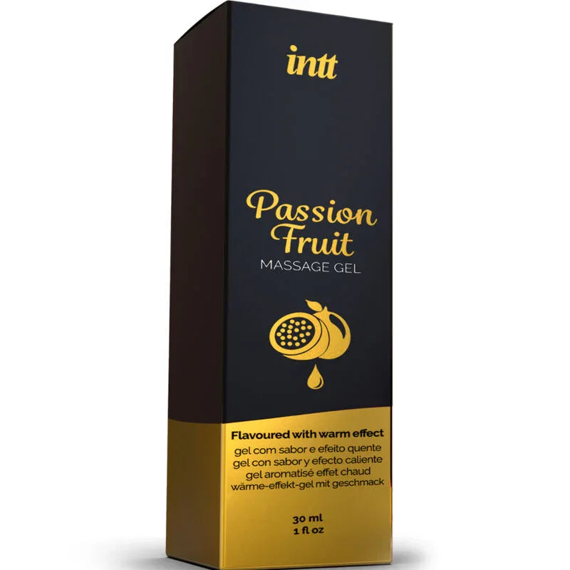 INTT MASSAGE & ORAL SEX - GEL DE MASAJE SABOR A FRUTA DE LA PASIÓN EFECTO CALOR - Nuvica