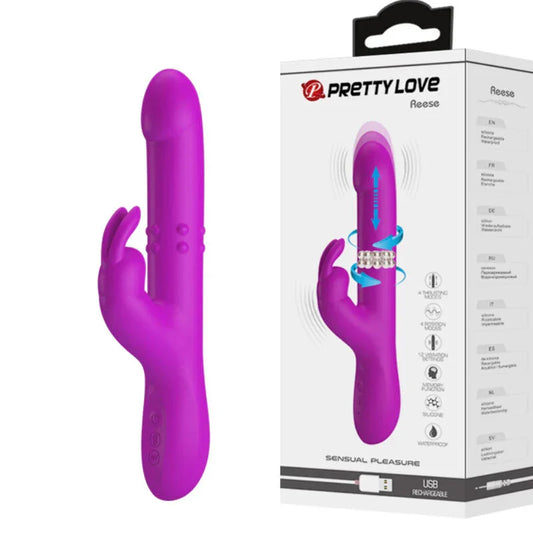 PRETTY LOVE - REESE VIBRADOR CON ROTACIÓN MORADO - Nuvica