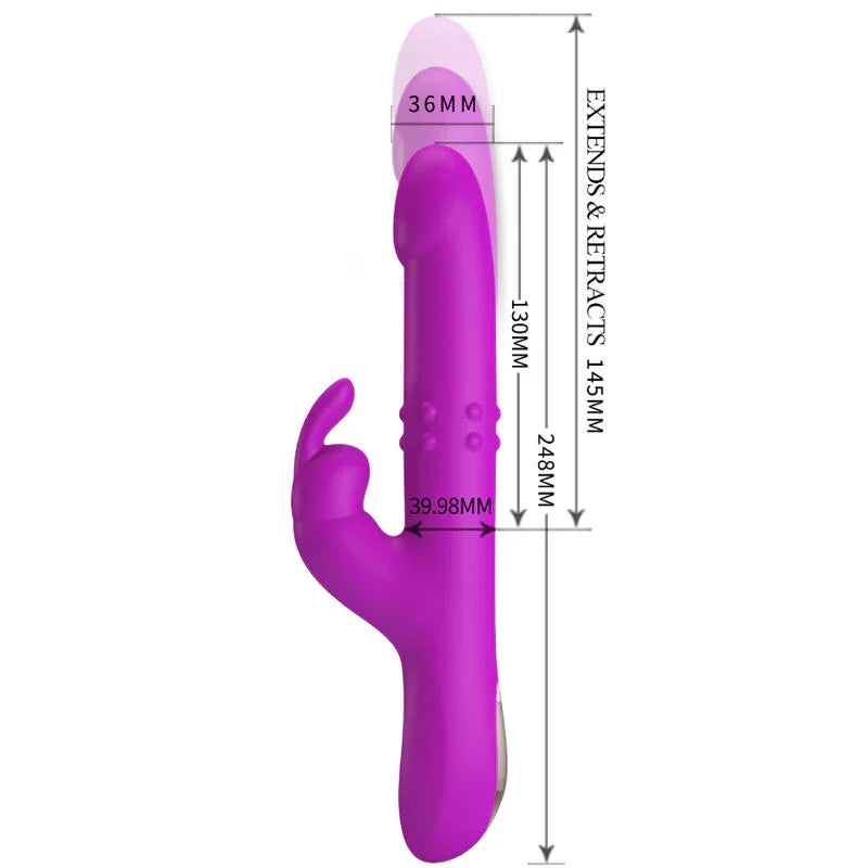 PRETTY LOVE - REESE VIBRADOR CON ROTACIÓN MORADO - Nuvica