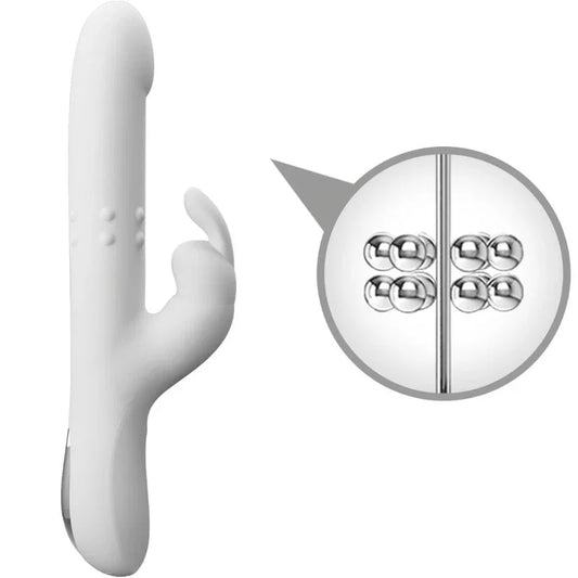 PRETTY LOVE - REESE VIBRADOR CON ROTACIÓN PLATEADO - Nuvica