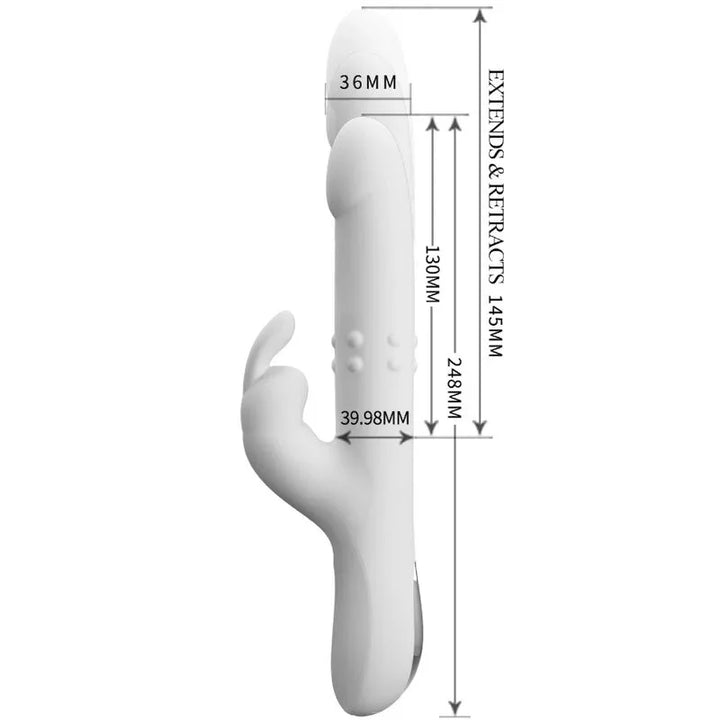 PRETTY LOVE - REESE VIBRADOR CON ROTACIÓN PLATEADO - Nuvica