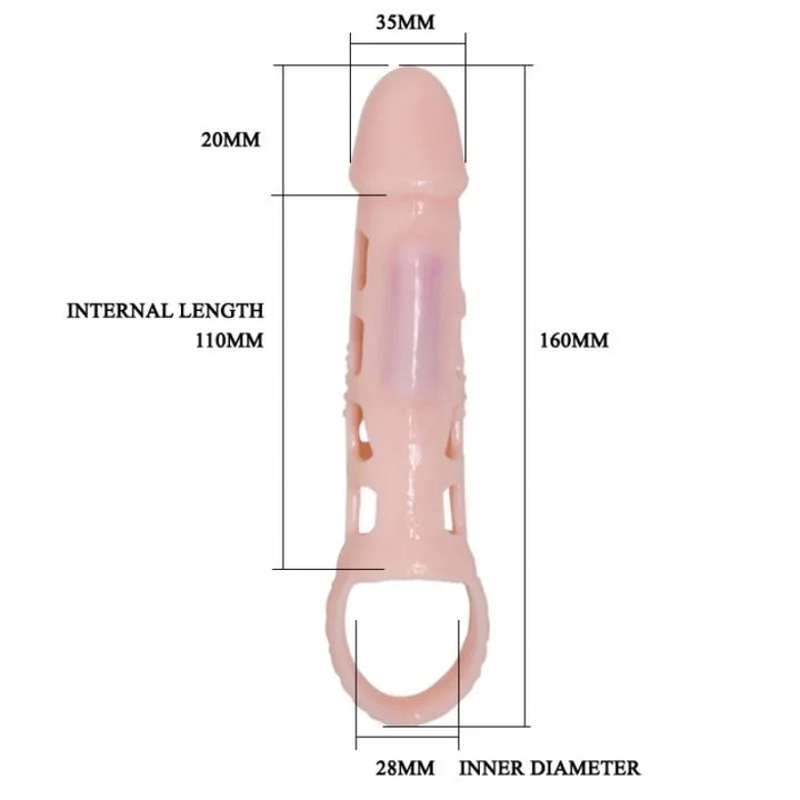 PRETTY LOVE - HARRISON FUNDA EXTENSORA PENE CON VIBRACIÓN Y STRAP 13.5 CM - Nuvica