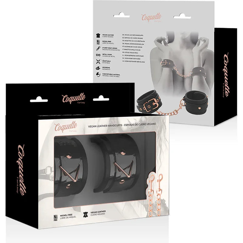 COQUETTE CHIC DESIRE - BLACK EDITION ESPOSAS PARA MANOS CON FORRO DE NEOPRENO - Nuvica