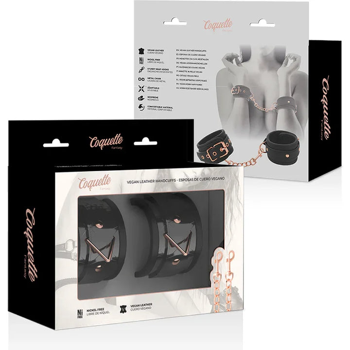 COQUETTE CHIC DESIRE - BLACK EDITION ESPOSAS PARA MANOS CON FORRO DE NEOPRENO - Nuvica