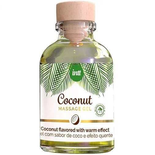 INTT - GEL DE MASAJE VEGANO CON SABOR A COCO Y EFECTO CALOR - Nuvica