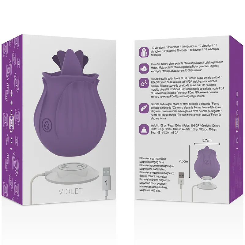 INTENSE - VIOLET ESTIMULADOR LENGUA BASE MAGNÉTICA - Nuvica