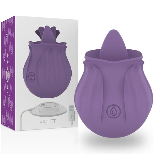 INTENSE - VIOLET ESTIMULADOR LENGUA BASE MAGNÉTICA - Nuvica