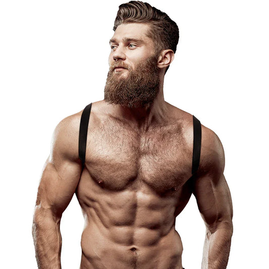 FETISH SUBMISSIVE ATTITUDE - ARNÉS ECOPIEL ESPALDA HOMBRE - Nuvica