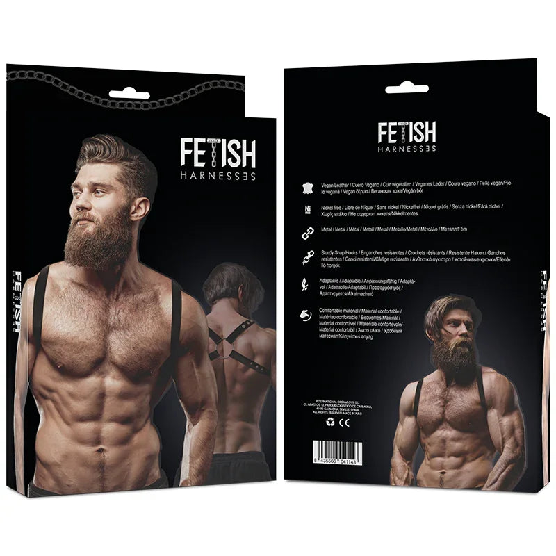 FETISH SUBMISSIVE ATTITUDE - ARNÉS ECOPIEL ESPALDA HOMBRE - Nuvica