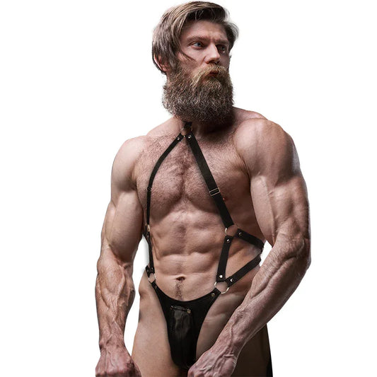 FETISH SUBMISSIVE ATTITUDE - ARNÉS ECOPIEL JOCK STRAP HOMBRE - Nuvica