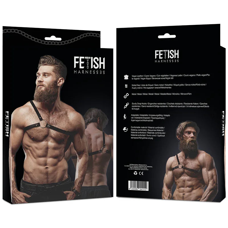 FETISH SUBMISSIVE - ATTITUDE ARNÉS ECOPIEL HOMBRO CRUZADO HOMBRE - Nuvica