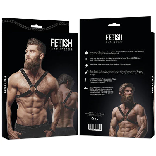 FETISH SUBMISSIVE ATTITUDE - ARNÉS ECOPIEL PECHO CRUZADO HOMBRE - Nuvica