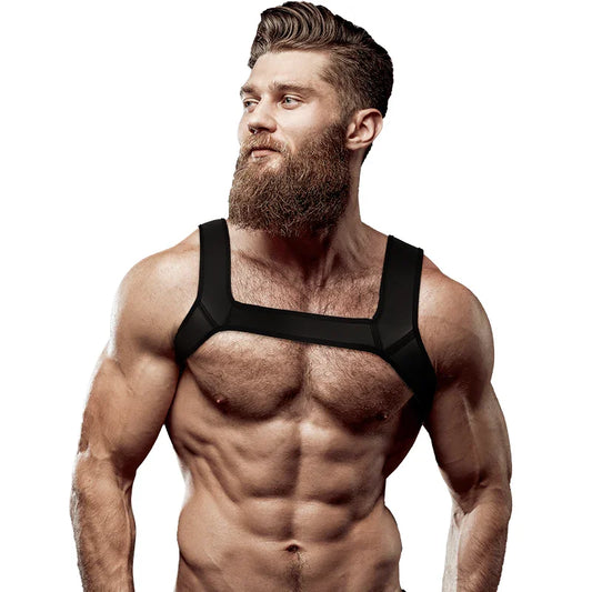 FETISH SUBMISSIVE ATTITUDE - ARNÉS NEOPRENO PECHO HOMBRE TALLA M - Nuvica