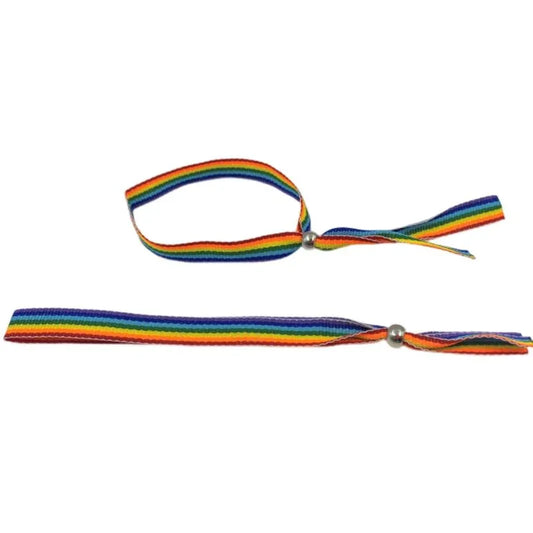 PRIDE - PULSERA BOLITA PLATEADA BANDERA LGBT - Nuvica