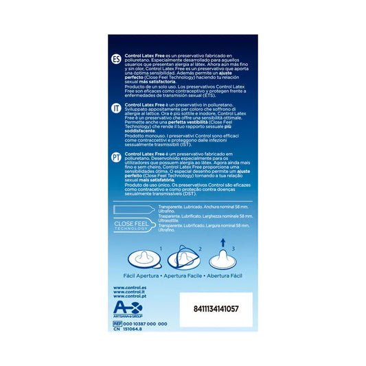 CONTROL - FREE SIN LATEX PRESERVATIVOS 5 UNIDADES - Nuvica