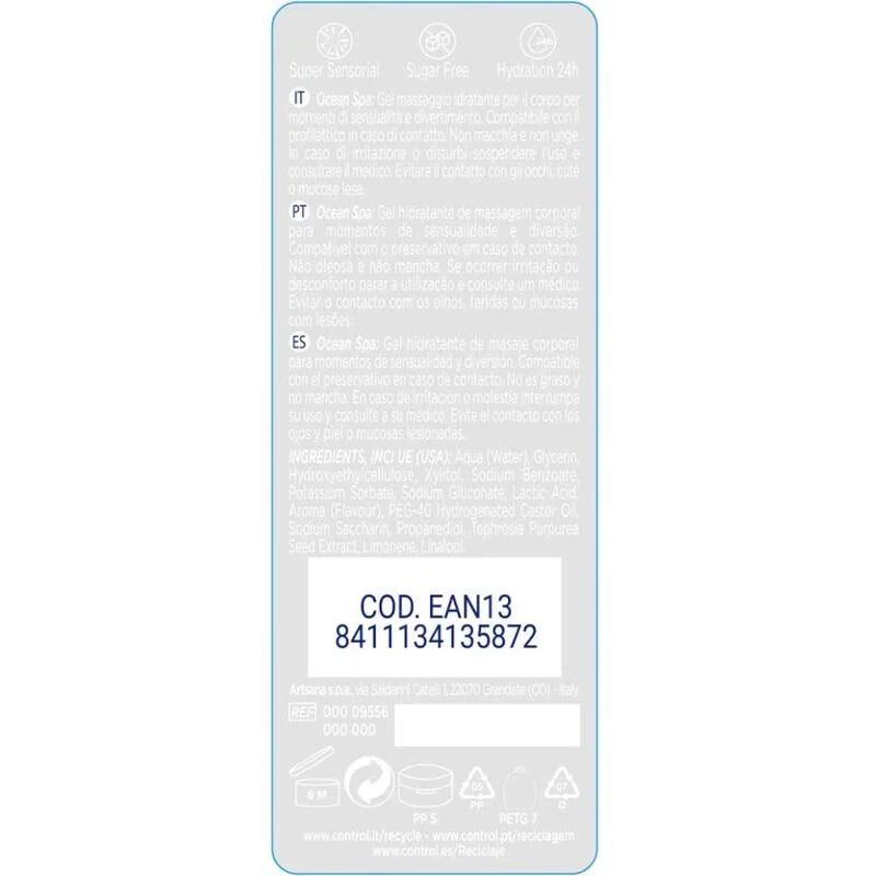 CONTROL - 2 EN 1 MASSAGE & PLEASURE MEDITERRANEAN SEA 200 ML - Nuvica
