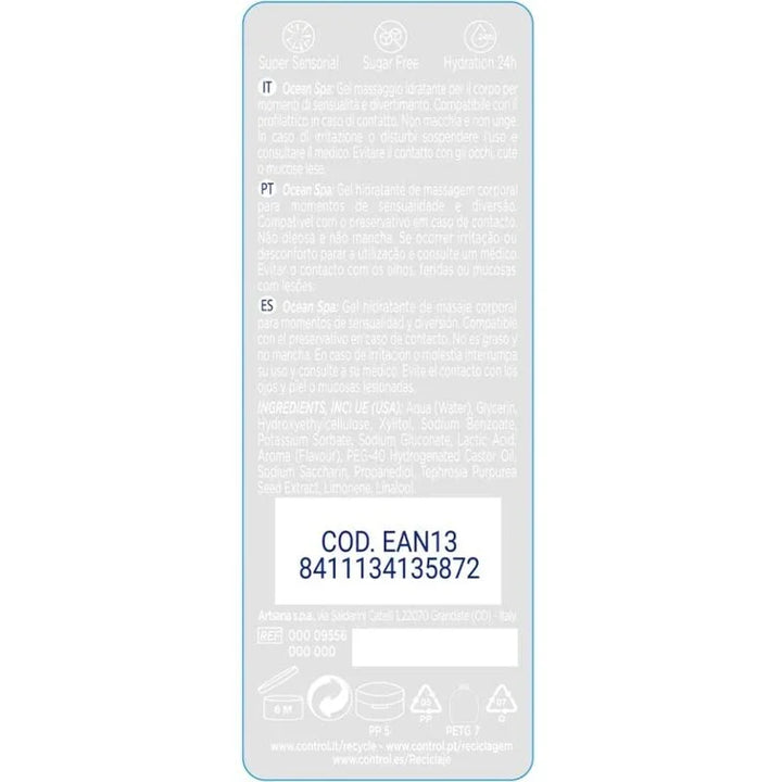CONTROL - 2 EN 1 MASSAGE & PLEASURE MEDITERRANEAN SEA 200 ML - Nuvica