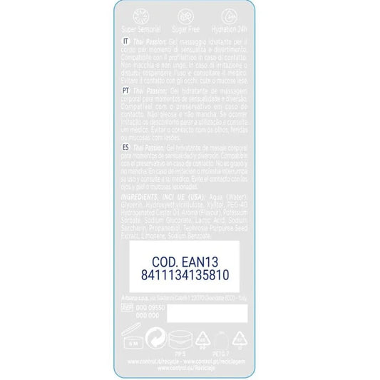 CONTROL - 2 EN 1 MASSAGE & PLEASURE THAI PASSION 200 ML - Nuvica