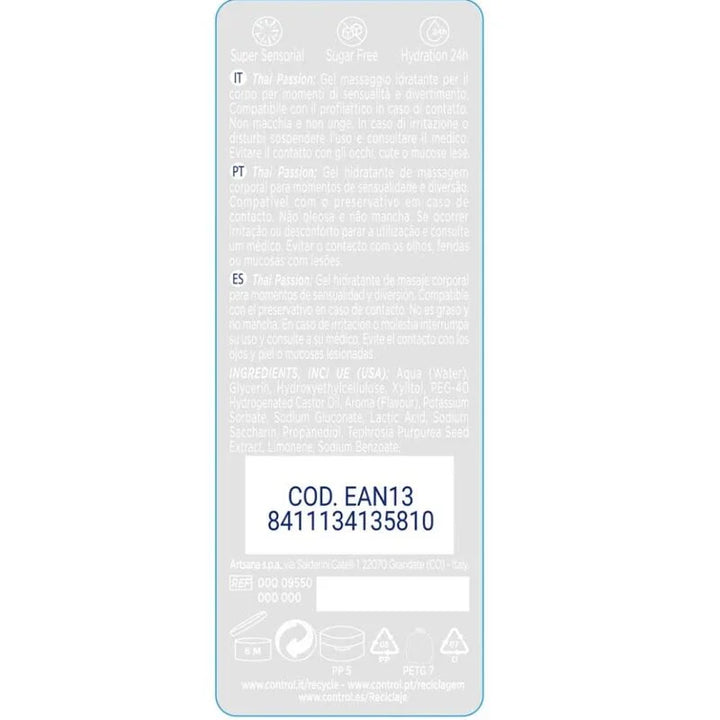 CONTROL - 2 EN 1 MASSAGE & PLEASURE THAI PASSION 200 ML - Nuvica