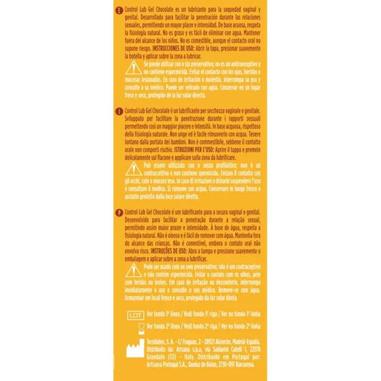 CONTROL - LUB GEL LUBRICANTE CHOCOLATE 75 ML - Nuvica
