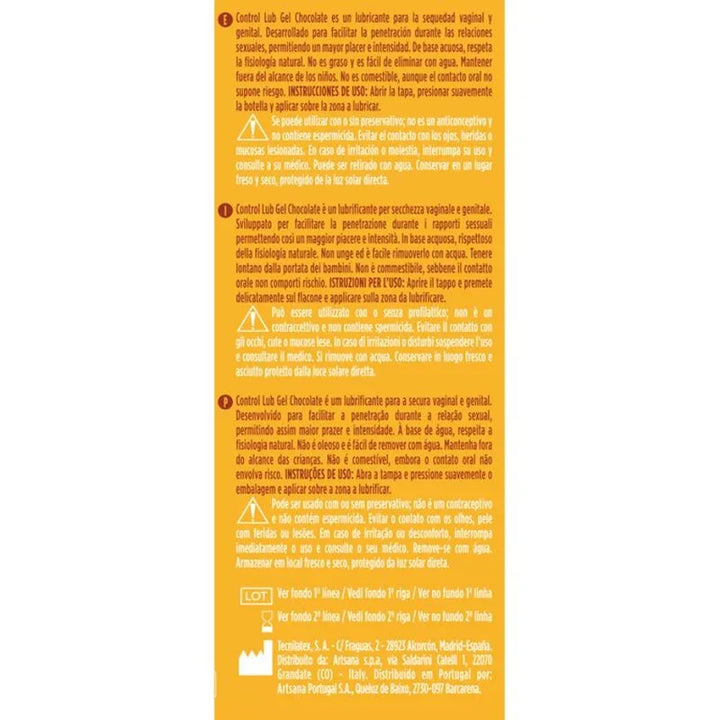 CONTROL - LUB GEL LUBRICANTE CHOCOLATE 75 ML - Nuvica