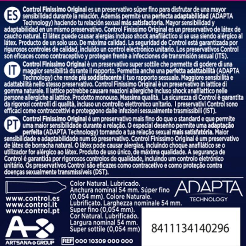 CONTROL - FINISSIMO PRESERVATIVOS 3 UNIDADES - Nuvica