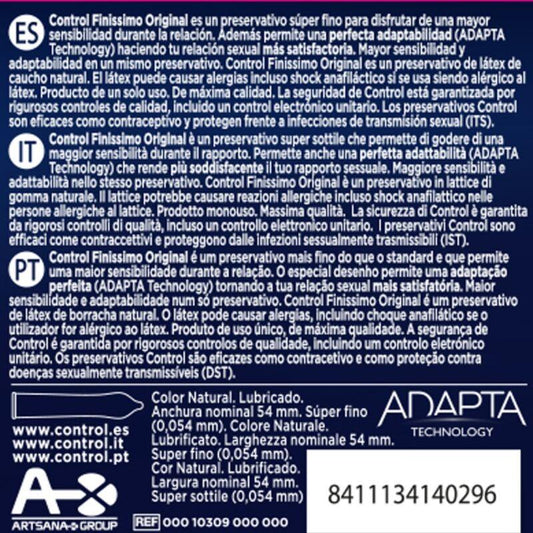 CONTROL - FINISSIMO PRESERVATIVOS 3 UNIDADES - Nuvica