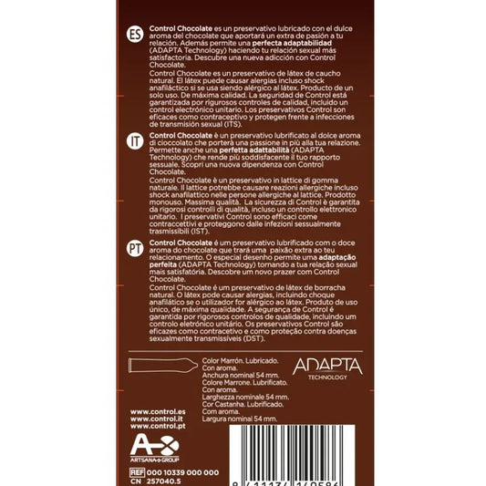 CONTROL - CHOCOLATE PRESERVATIVOS 12 UNIDADES - Nuvica