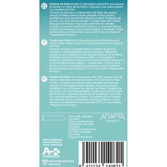 CONTROL - ICE FEEL PRESERVATIVOS EFECTO FRIO 10 UNIDADES - Nuvica