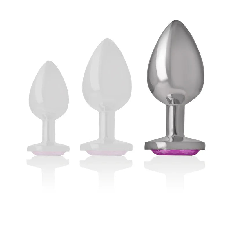INTENSE - PLUG ANAL METAL ALUMINIO CORAZÓN ROSA TALLA L - Nuvica