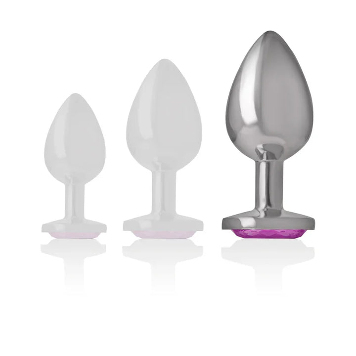 INTENSE - PLUG ANAL METAL ALUMINIO CORAZÓN ROSA TALLA L - Nuvica