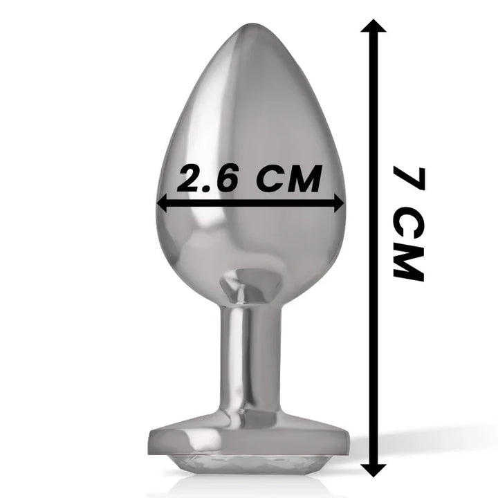 INTENSE - PLUG ANAL METAL ALUMINIO CORAZÓN BLANCO TALLA S - Nuvica