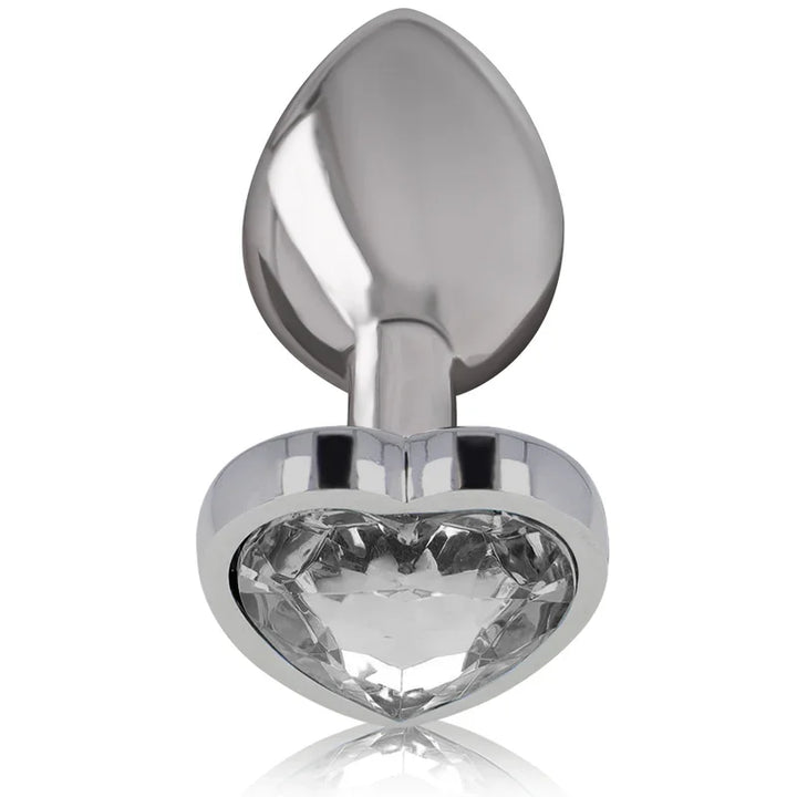 INTENSE - PLUG ANAL METAL ALUMINIO CORAZÓN BLANCO TALLA M - Nuvica