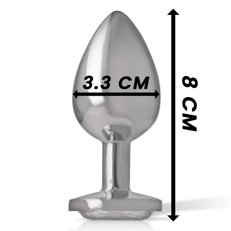 INTENSE - PLUG ANAL METAL ALUMINIO CORAZÓN BLANCO TALLA M - Nuvica