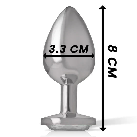 INTENSE - PLUG ANAL METAL ALUMINIO CORAZÓN BLANCO TALLA M - Nuvica