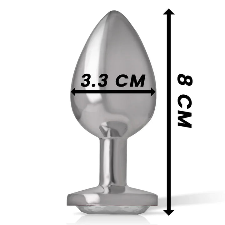 INTENSE - PLUG ANAL METAL ALUMINIO CORAZÓN BLANCO TALLA M - Nuvica
