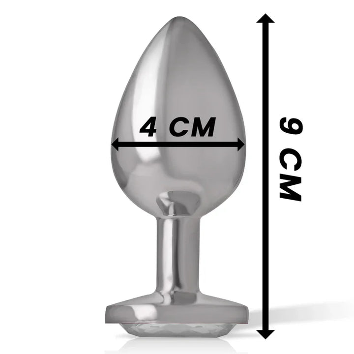 INTENSE - PLUG ANAL METAL ALUMINIO CORAZÓN BLANCO TALLA L - Nuvica