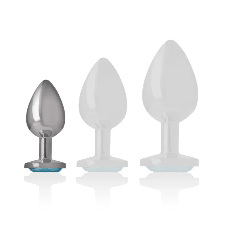 INTENSE - PLUG ANAL METAL ALUMINIO CORAZÓN AZUL TALLA S - Nuvica