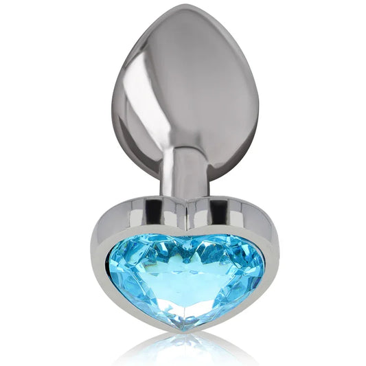 INTENSE - PLUG ANAL METAL ALUMINIO CORAZÓN AZUL TALLA L - Nuvica