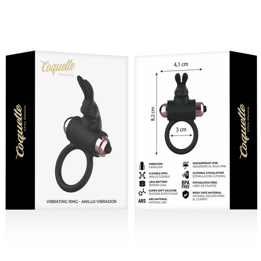 COQUETTE CHIC DESIRE - COCK RING ANILLO VIBRADOR NEGRO / GOLD - Nuvica