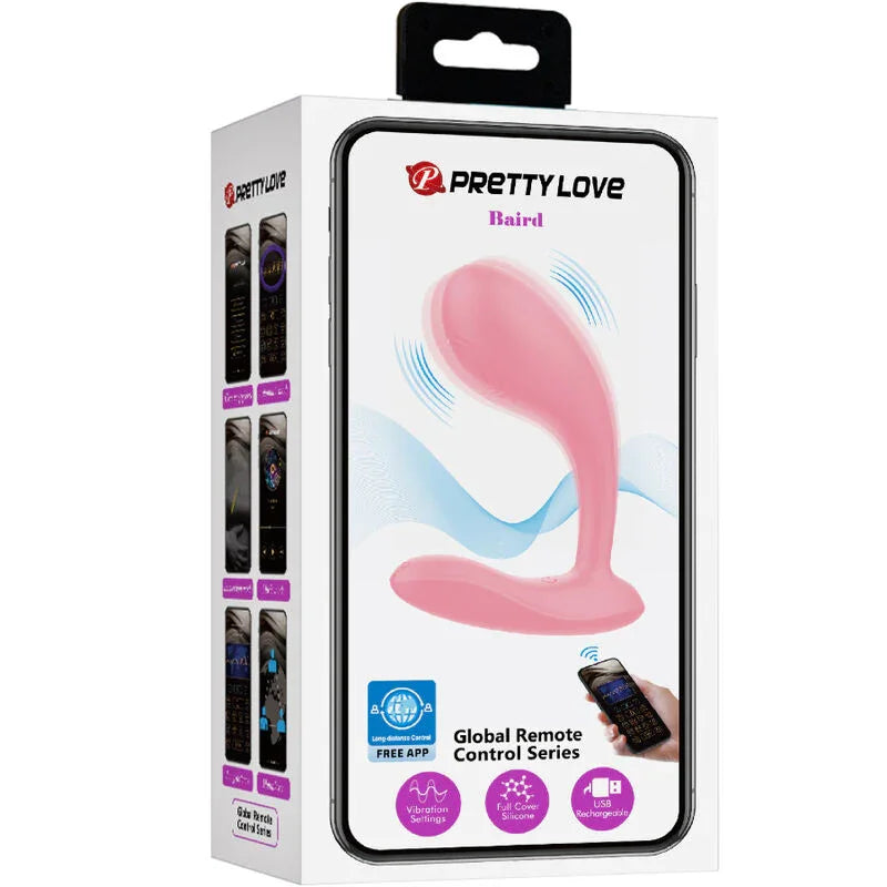 PRETTY LOVE - BAIRD G-SPOT 12 VIBRACIONES RECARGABLE ROSA APP - Nuvica
