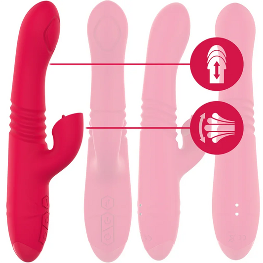INTENSE - DUA VIBRADOR MULTIFUNCIÓN RECARGABLE UP & DOWN CON LENGUA ROJO - Nuvica