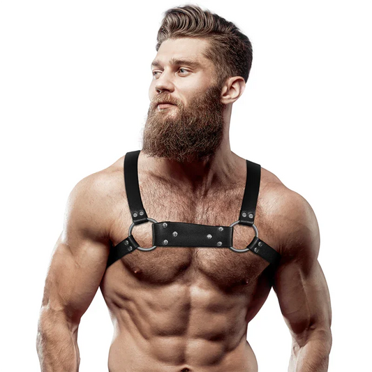 FETISH SUBMISSIVE ATTITUDE - ARNÉS BULLDOG ECOPIEL PECHO HOMBRE TALLA M/L - Nuvica