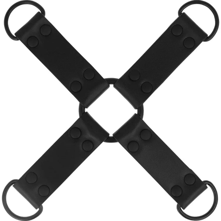 INTENSE - FETISH ENGANCHE MÚLTIPLE PARA MANOS Y PIES DE CUERO VEGANO - Nuvica