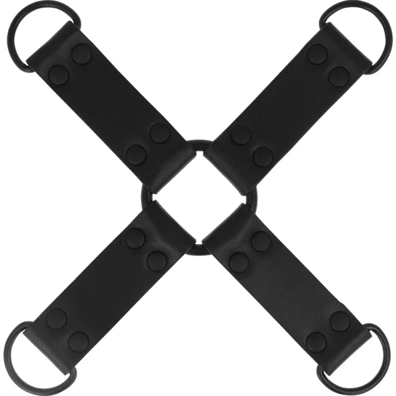 INTENSE - FETISH ENGANCHE MÚLTIPLE PARA MANOS Y PIES DE CUERO VEGANO - Nuvica