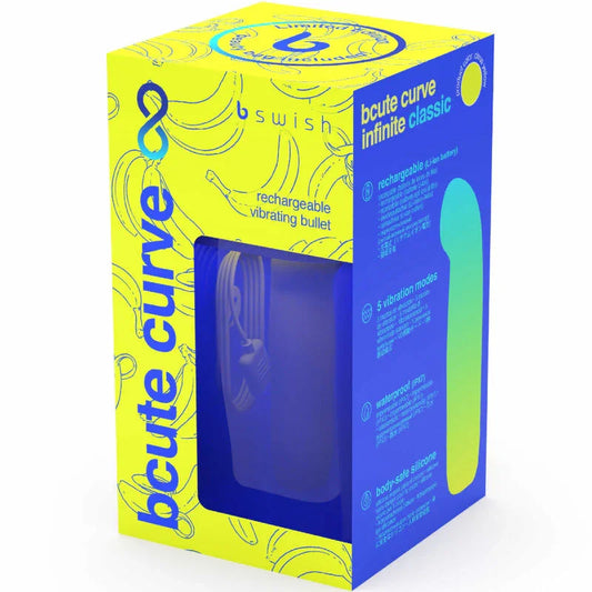 B SWISH - BCUTE CURVE INFINITE CLASSIC EDICION LIMITADA VIBRADOR RECARGABLE SILICONA AMARILLO - Nuvica