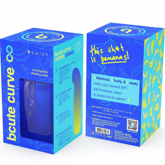 B SWISH - BCUTE CURVE INFINITE CLASSIC EDICION LIMITADA VIBRADOR RECARGABLE SILICONA AZUL - Nuvica