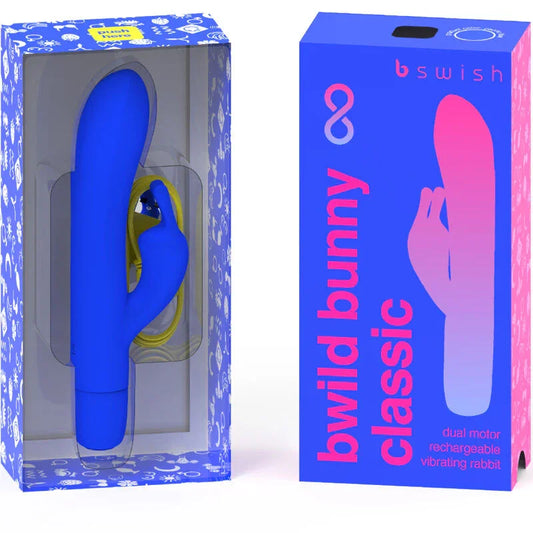 B SWISH - BWILD BUNNY INFINITE CLASSIC VIBRADOR RECARGABLE SILICONA AZUL - Nuvica