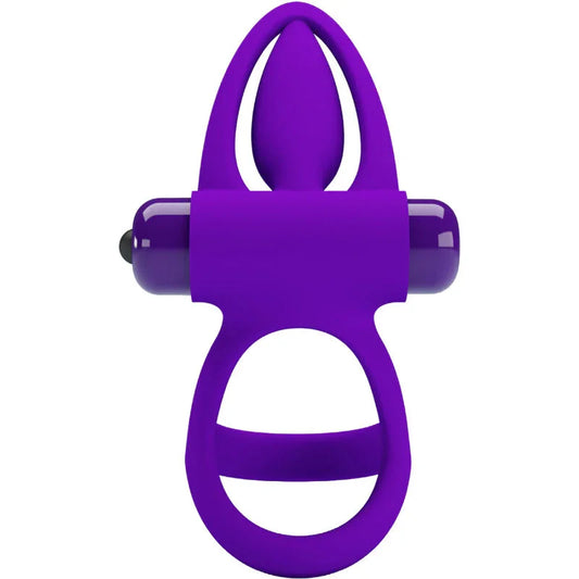 PRETTY LOVE - ANILLO VIBRADOR 10 VIBRACIONES SILICONA VIOLETA - Nuvica